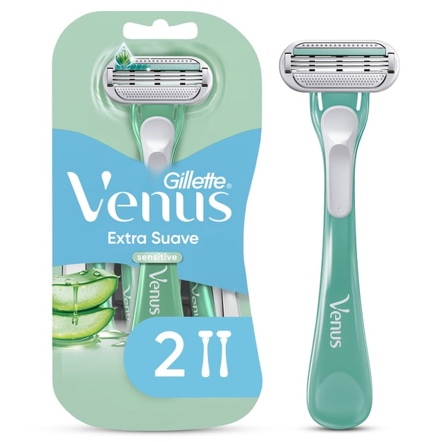 Rastrillo para Mujer Gillette Venus Extra Suave Sensitive con Aloe, para Piel Sensible 2 pzas