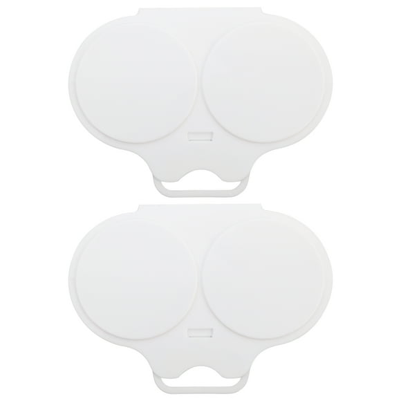1 Pair Microwave Egg Steamers Plastic Microwaveable Egg Poachers (White)