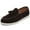 Brown, variant on Men's Casual Loafers Slip On Leather Shoes Comfortable Lightweight Driving Shoes Male Moccasins Classic Penny Loafer Flats Boat Shoes Outdoor Walking Shoes