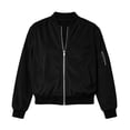 thumbnail image 6 of GaThRRgYP Jackets for Women Dressy Women's Winter Long-sleeved Zipper Fashion Casual Baseball Jacket Corduroy Jacket Black S, 6 of 7
