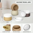 thumbnail image 2 of Travel Containers for Toiletries, TSA Approved Travel Size Containers, 1.5 oz Silicone Cream Jars, BPA Free, Leak-proof Travel Jars for Cream, Lotion (Coffee), 2 of 11