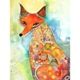 thumbnail image 1 of Sitting Fox Modern Folk Art Watercolour Painting Large Wall Art Poster Print Thick Paper 18X24 Inch, 1 of 5