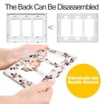thumbnail image 4 of Yayeee Rocker Switch Wall Plate 2-Gang 4.7"x4.6" Home Decorative Outlet Cover, Floral Plaid, 4 of 6