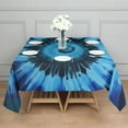 thumbnail image 3 of Blue Tie Dye Mandala Pattern Square Tablecloth,Waterproof Square Table Cover,Wipeable Spillproof Washable Table Cover for Home Kitchen Party Decor 42"X42"(107x107cm), 3 of 6