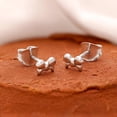 thumbnail image 3 of Meera Jewels 925 Sterling Silver Pretty Bow Stud Earrings | Tiny Cute Ribbon Earrings | Small Dainty Studs Girly Gift Jewelry | Minimal Bow Knot Earrings, 3 of 7