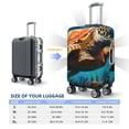 thumbnail image 6 of Lsque Colorful Flower Sea Turtle Printed Luggage Cover, Travel Luggage Protector,Scratch and Dirt Resistant, Fits 18-32 Inch Luggage - X-Large, 6 of 9