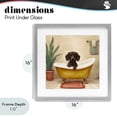 thumbnail image 4 of Stupell Industries Cottage Bubble Bath Brown Dog Gray Framed Print Under Glass, 16 x 16, by Kim Allen, 4 of 8