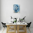 thumbnail image 7 of Evocative Artistry Abstract Blue Flickering Flower Canvas Wall Art - Modern Paintings for a Harmonious Bedroom, Office, and Home Decor, 12x16 inches, 7 of 7