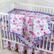 Sumersault - Butterfly Garden 4-Piece Crib Set