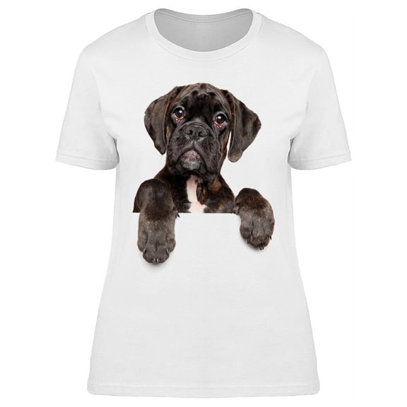 Cute Young German Boxer T-Shirt Women -Image by Shutterstock, Female XX-Large