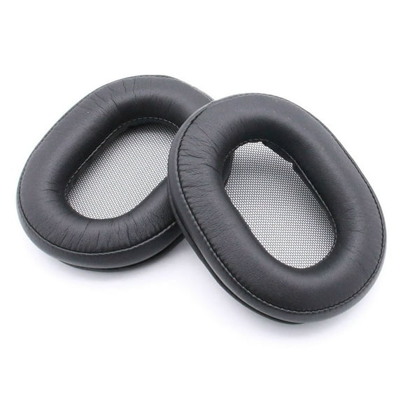 HEALEEP Black Leather Headset Case for Earphone Pads and Storage 1Pcs 3.5X3.1X0.8In