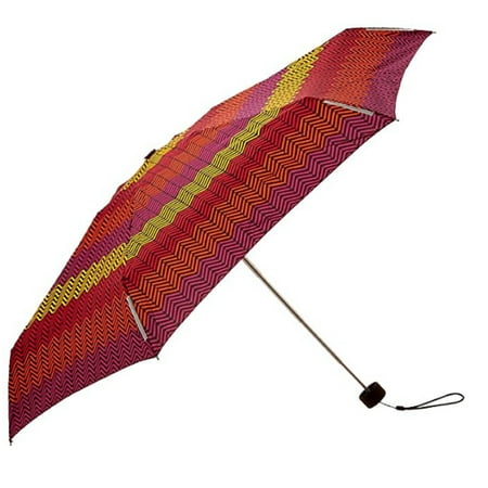 Mini Manual Umbrella - Totes Mini Trekker Umbrella With Manual Open Chevron Stripes - 41
