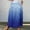 Blue#1, variant on Women's Printed Elastic Waistband Pleated Pocket Skirt With Mid Calf Skirt Blue XXXXXL