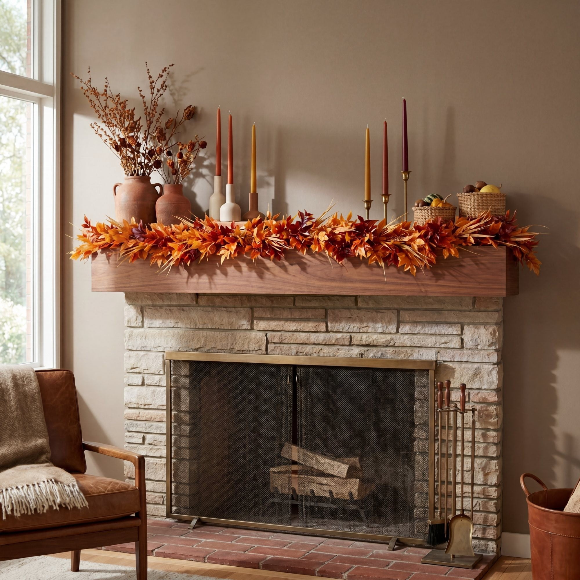 6ft. UV Resistant Artificial Fall Foliage Garland