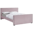 thumbnail image 1 of Meridian Furniture Dillard Pink Velvet Full Bed, 1 of 6