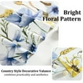 thumbnail image 6 of VOGOL Botanical Blue Valance, Linen Look Rod Pocket Curtain 52x18 Inches for Bedroom, 6 of 7