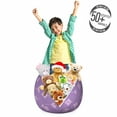thumbnail image 3 of Antique Oriental Storage Toy Bag Chair, Traditional Eastern Vivid Paisley Inspired Motif, Stuffed Animal Organizer Washable Bag, Large Size, Mauve Lilac, by Ambesonne, 3 of 3