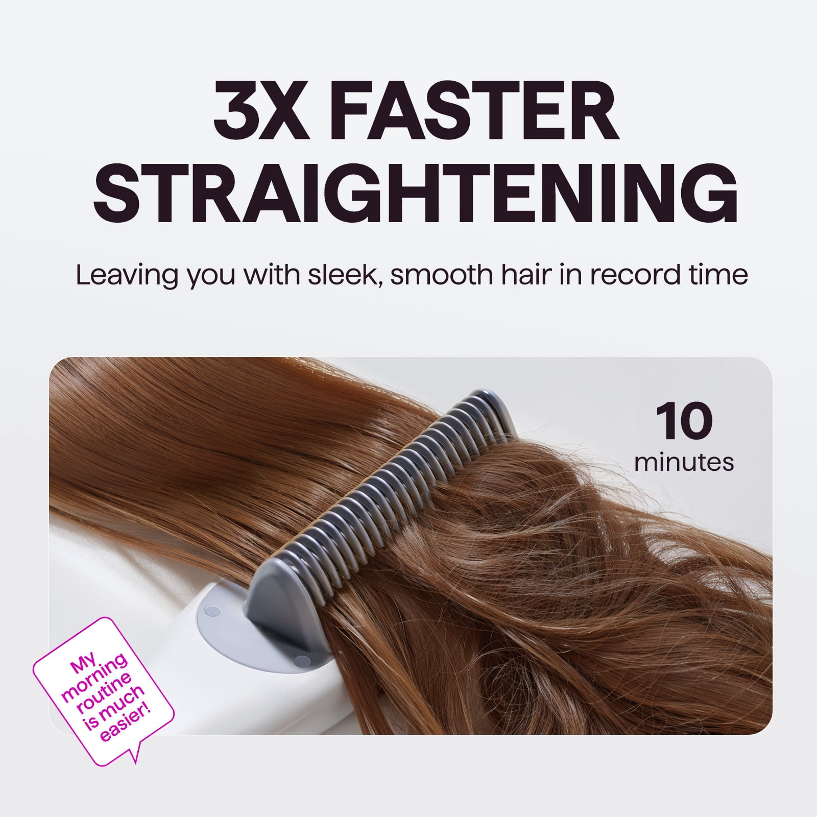 Wavytalk, 3 in 1 Steam Hair Straightener Brush, Model NRK150, Blue