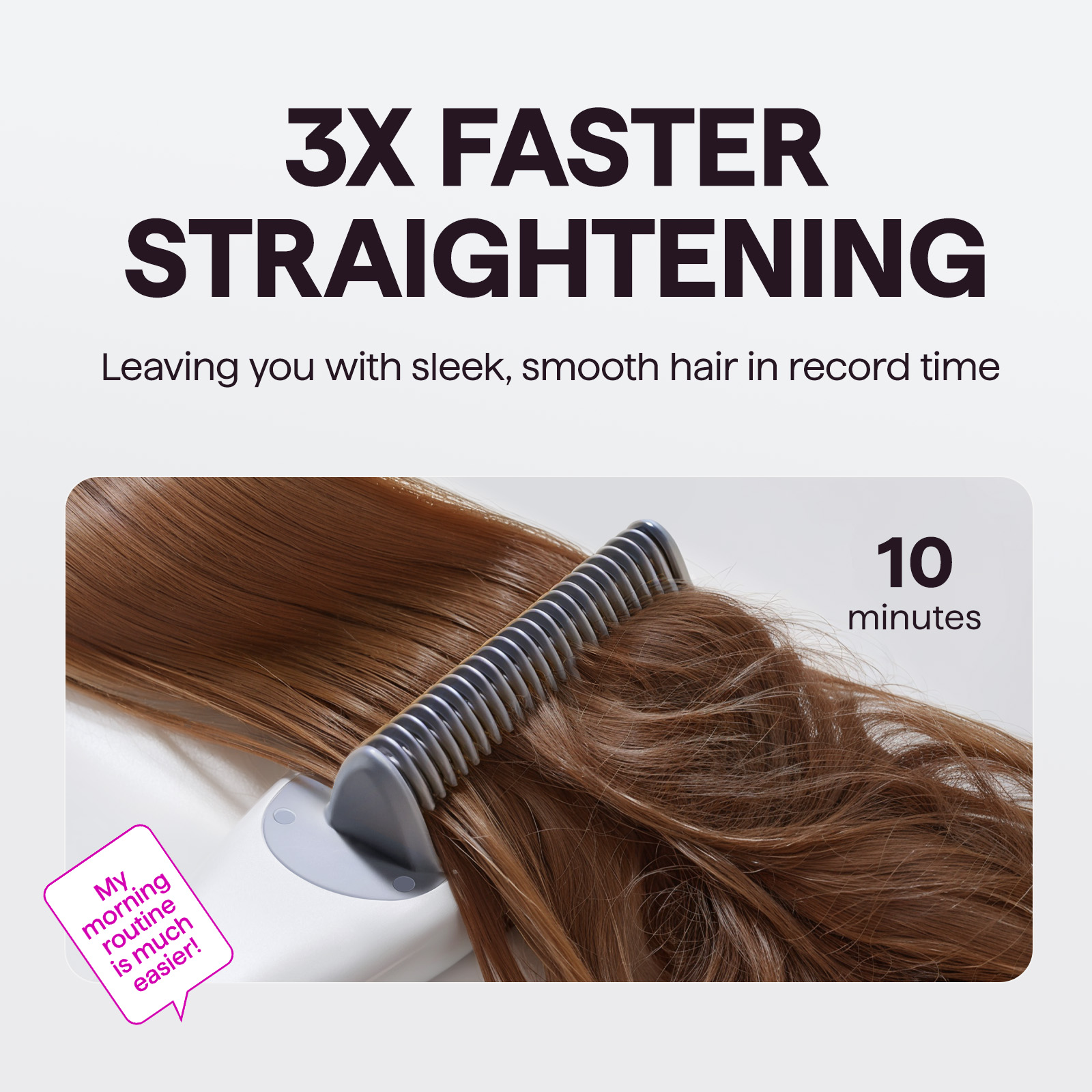 Wavytalk Pro Steam Hair Straightener Brush, 3-in-1 photo 2
