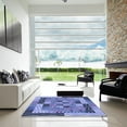 thumbnail image 7 of Ahgly Company Machine Washable Indoor Rectangle Transitional Deep Periwinkle Purple Area Rugs, 4' x 6', 7 of 7