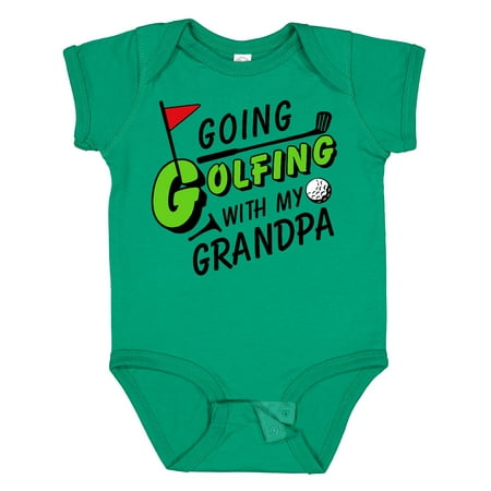

Inktastic Going Golfing with My Grandpa- Kids Golf Gift Baby Boy or Baby Girl Bodysuit