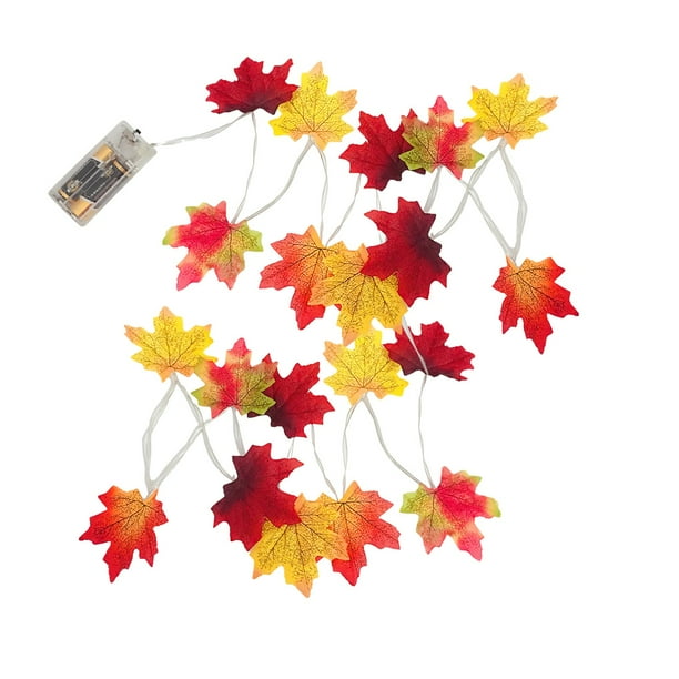 Veki Led Maple Leaf Lights String Christmas Lights Battery Box