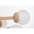 thumbnail image 2 of Matya 31 in. 8-Light Indoor Brown Faux Wood Grain Finish Chandelier with Light Kit, 2 of 5