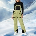 thumbnail image 2 of HCNTES Ladies Stylish Snow Bibs Waterproof Insulated Overalls with Comfortable Design for Women Casual Winter Wear(C-Green,M), 2 of 4