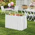 thumbnail image 3 of Patiojoy 4 FT Folding Ice Table Portable Outdoor Cooler Table with Drain Removable Matching Skirt, 3 of 10