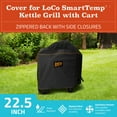 thumbnail image 3 of LoCo Cookers 22.5 In BBQ Kettle Grill Cover, Heavy Duty Outdoor Fabric, 3 of 8