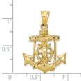 thumbnail image 2 of 14K Yellow Gold Mariners Cross Pendant Charm Jewelry, 2 of 4