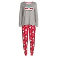 thumbnail image 2 of Secret Treasures Women's and Women's Plus Long Sleeve Shirt and Joggers Pajama Set, 2-Piece, 2 of 5