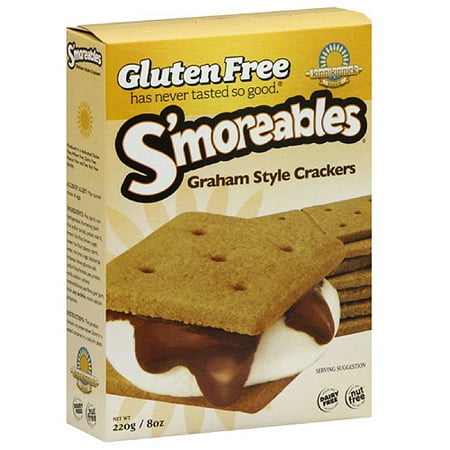 Kinnikinnick Foods S'moreables Graham Crackers, 8 oz, (Pack of 6)