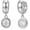 Silver-Round Hoops, variant on Wrongduck Gold Dangle Earrings for Women, 14K Gold Plated Chunky Hoop Earrings with Cubic Zirconia Charm, Lightweight Statement Drop Huggie Jewelry Accessories