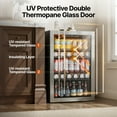 thumbnail image 5 of Ca'Lefort Beverage Refrigerator Cooler, 155-165 Can Freestanding Beverage Fridge,Mini fridge with Glass Door for Home/Bar/Office, 5 of 10