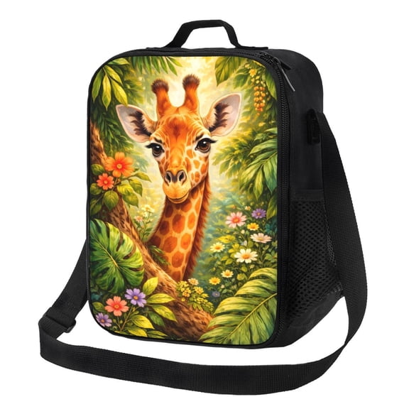Giraffe Lunch Bag Insulated Thermal Lunch Box with Shoulder Strap & Handle for Women and Men