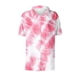thumbnail image 5 of Odbmxy Shirts for Women 2026 Collared Summer Short Sleeve Women's Tops Loose Tie-Dye Camping Pink Button Down Cardigan Casual Tops, 5 of 6
