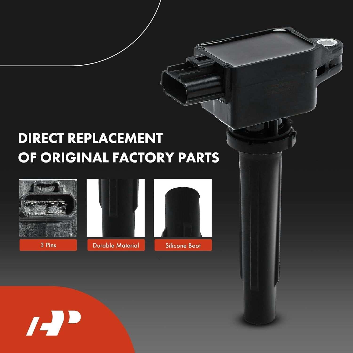 A-Premium Set of 4 Ignition Coil Pack and Iridium Spark Plugs Compatible with Toyota Yaris 2019, Yaris iA 2017-2018 & Scion iA 2016, 1.5L, Replace# P51R18100, 90118WB460