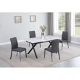thumbnail image 2 of Milan Kortana White Sintered Stone Top Dining Set with 4 Chairs, 2 of 3