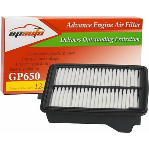 GP650 (CA10650) Engine Air Filter Replacement for Honda Fit Gas (2009-2014) – Rigid Panel Filter for Improved Engine Airflow, Fuel Efficiency, and Engine Protection$$Vehicle Parts & Accessories