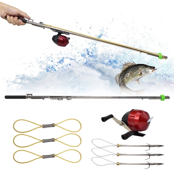 Clianle Stainless Steel Spearfishing Rod and Spear, Suitable for Fishing, Underwater Hunting, and Land-based Hunting