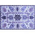 thumbnail image 1 of Ahgly Company Machine Washable Indoor Rectangle Oriental Blue Modern Area Rugs, 7' x 10', 1 of 4