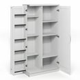 thumbnail image 3 of Furinno Robin Storage Kitchen Cabinet with 2 Doors 71H in White, 3 of 12