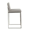 thumbnail image 5 of Fuji High Back Counter Stools for Kitchen Counter, Counter Height Chairs, Bar Stools Set of 3 with Backs, Counter Stools Set of 3, Bar Stools Set of 3 Counter Height (Grey Fabric), 5 of 6