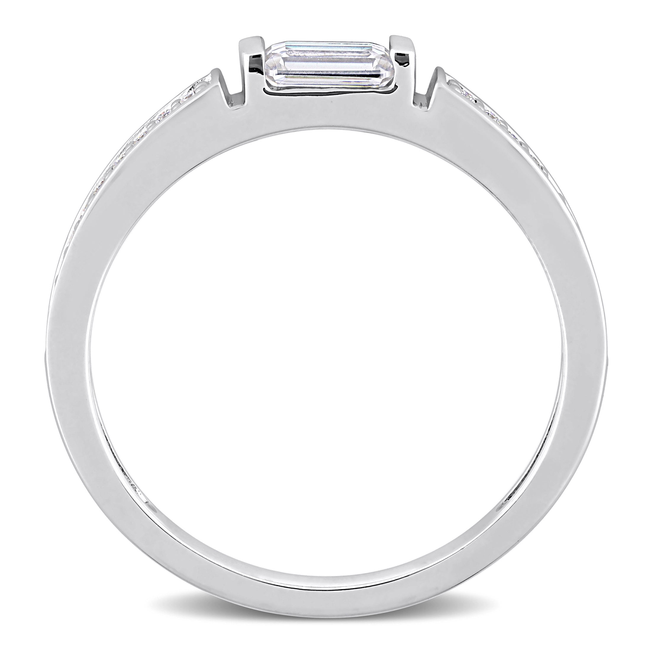 Everly Women's Moissanite Sterling Silver Wedding Ring