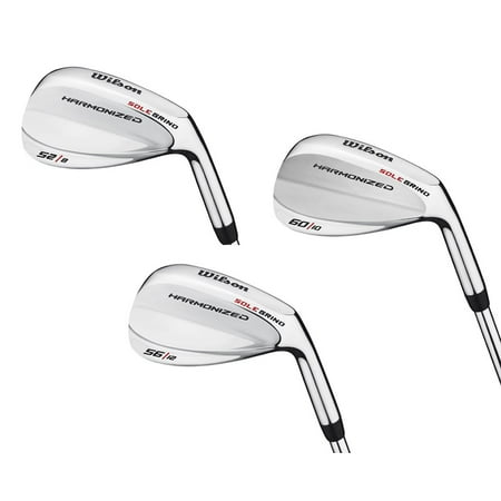 Wilson 52°, 56° & 60° Men's RH Harmonized Silver Chrome Wedge Golf Club