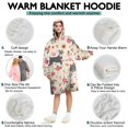 thumbnail image 5 of Wearable Oversized Blanket,Schnauzer Dog and Pioneer Flower Wearable Blanket Hoodie for Adults,Cozy Hooded Blankets with Super Pockets,Super Warm Fuzzy Pullover for Women & Men, 5 of 6
