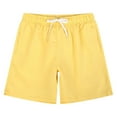 thumbnail image 4 of KPOPLK Mens Swim Trunks Quick Dry Board Shorts Breathable Hawaii Beach Shorts Swimwear Bathing Suits with Pockets(Yellow,S), 4 of 5