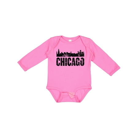 

Inktastic Chicago Skyline Grunge Gift Baby Boy or Baby Girl Long Sleeve Bodysuit