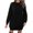 Sweatshirt Dresses for Women Black, variant on Guieoi Women's Sporty Casual Fleece-Lined Thickened Sweatshirt Dress Black XXL